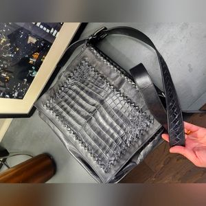 Bottega Veneta Crocodile messenger bag